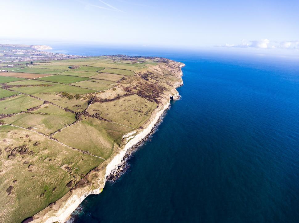 Free Image of Aerial View of a Large Body of Water 