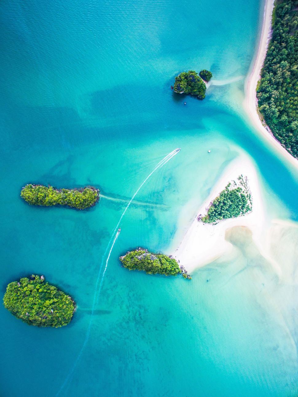Free Image of Aerial View of Island in the Ocean 