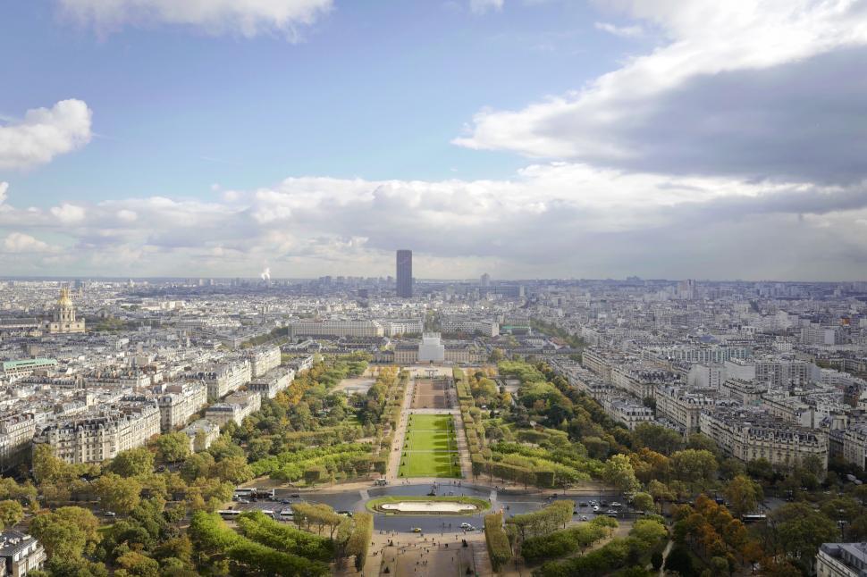 Free Image of A View of the Eiffel Tower From the Top 