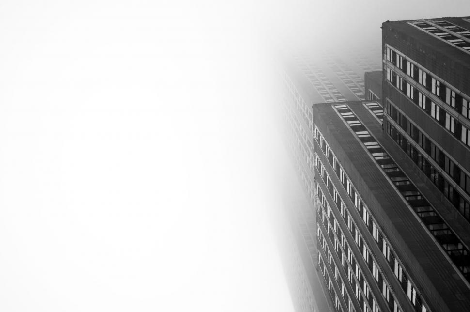 Free Image of Tall Building in Black and White 