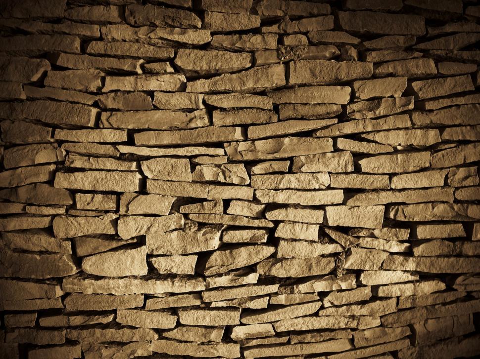 Free Image of Stacked stone wall 