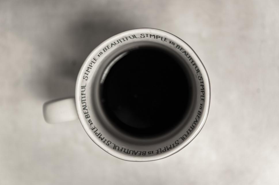 Free Image of A Cup of Coffee in Black and White 