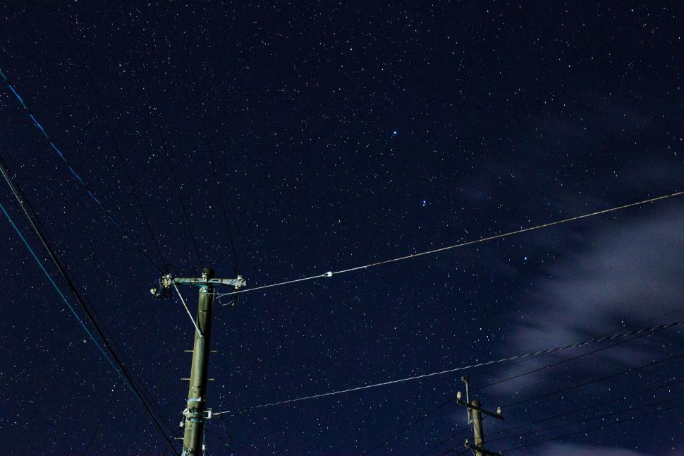 Free Image of Telephone Pole Against Sky 