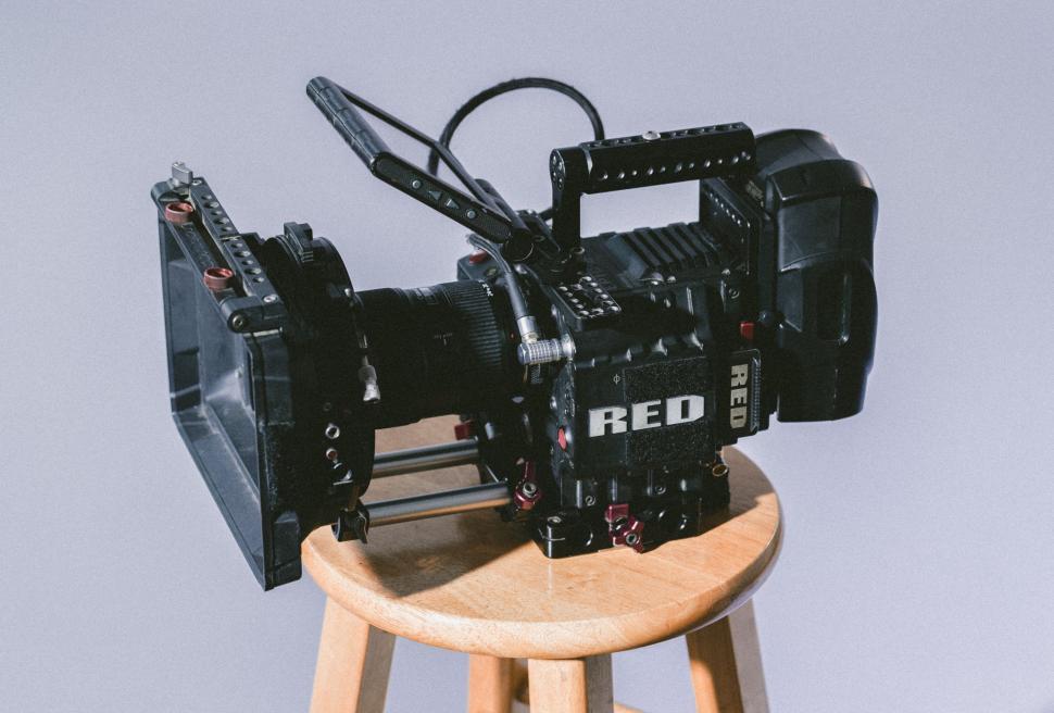 Free Image of Camera on Wooden Stool 