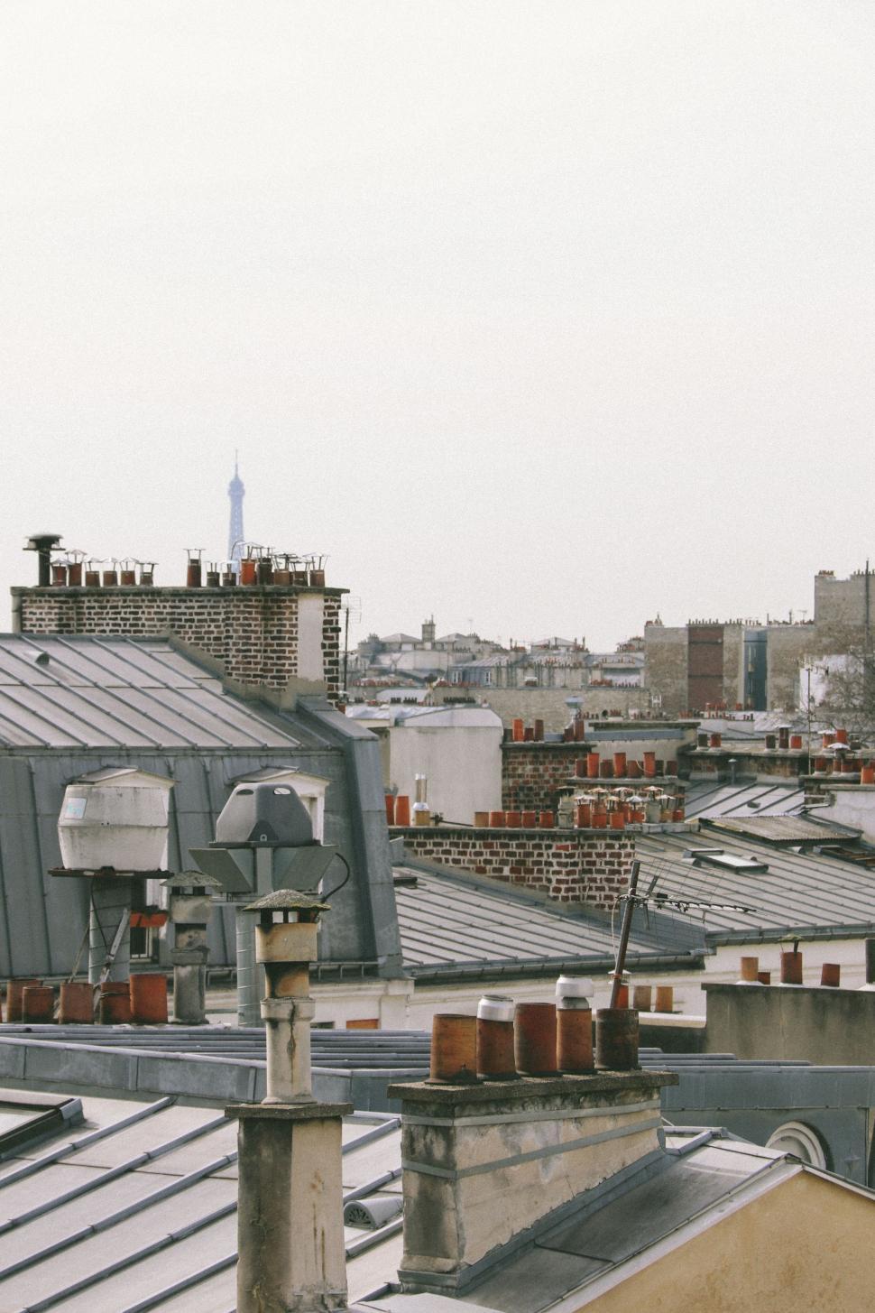 Free Image of City View From Roof of Building 