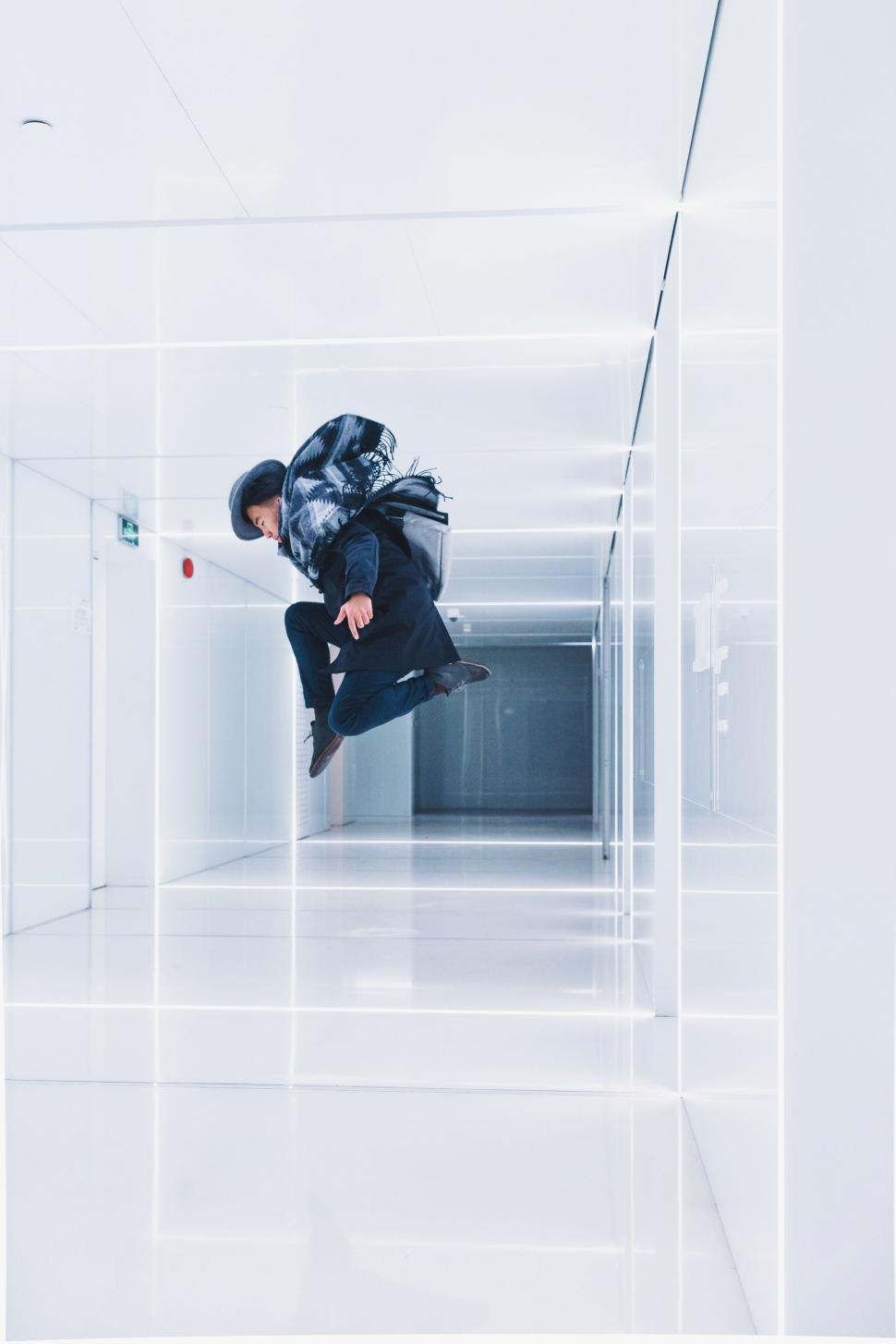 Free Image of Man Flying Through the Air on Skateboard 