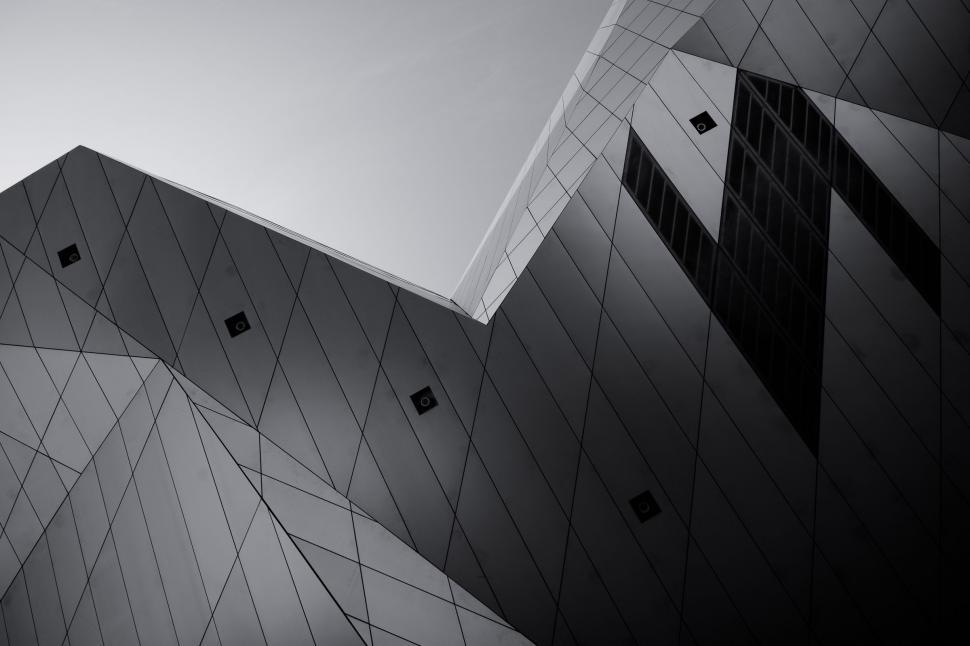 Free Image of Historic Building Facade in Black and White 