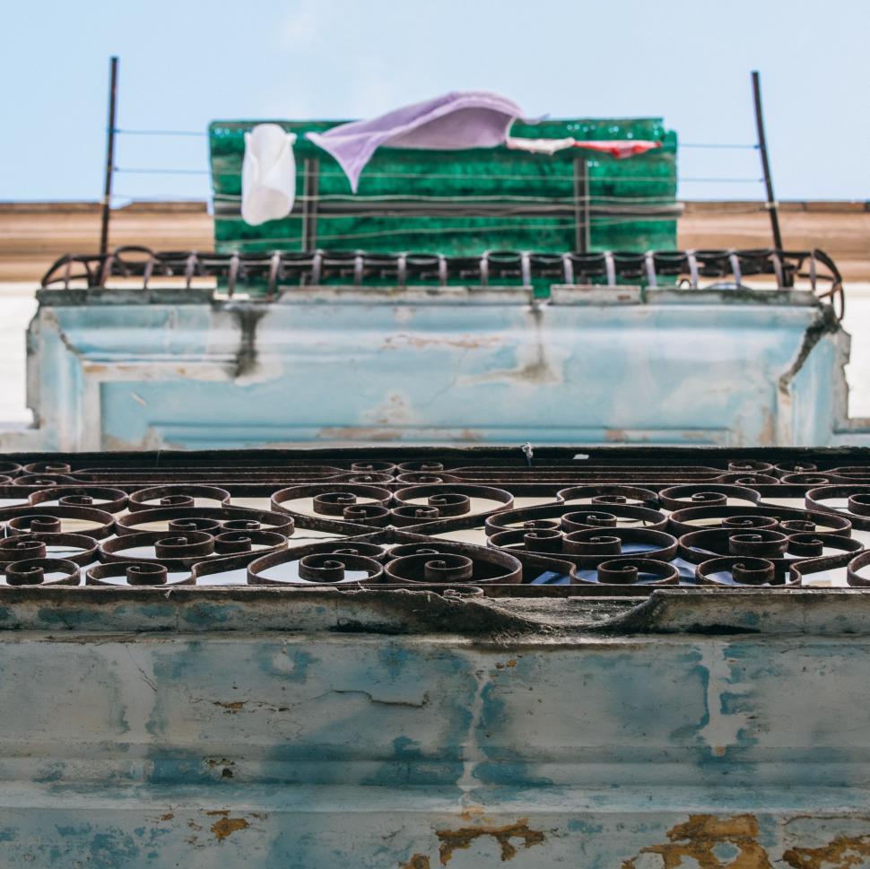 Free Image of Metal Piece Covered With Purple Cloth 