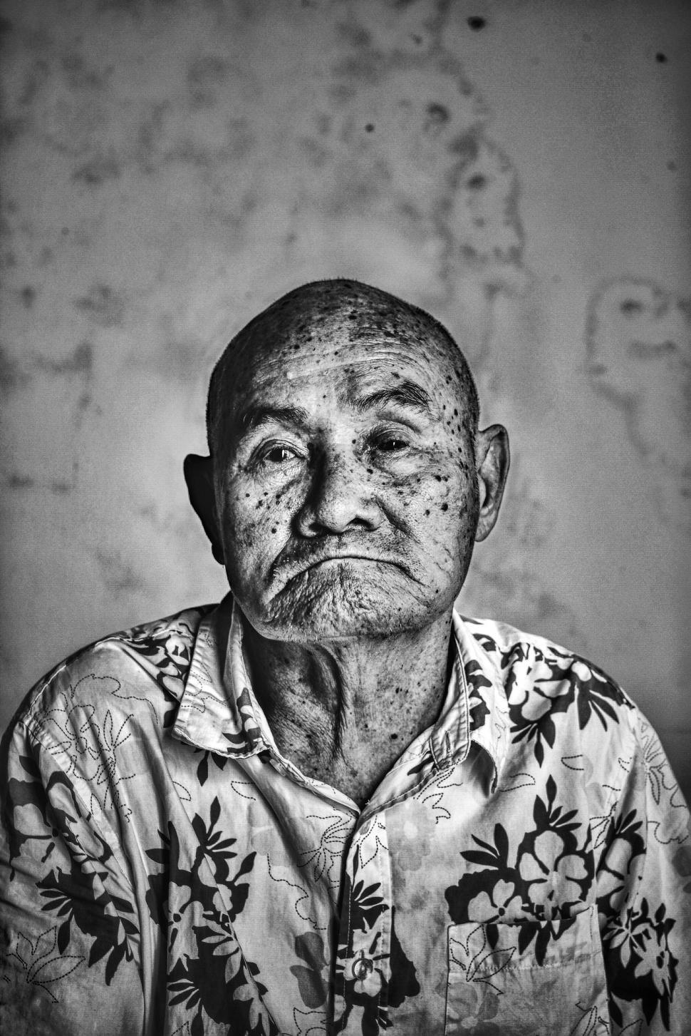 Free Image of Old Man Sitting on Bench 