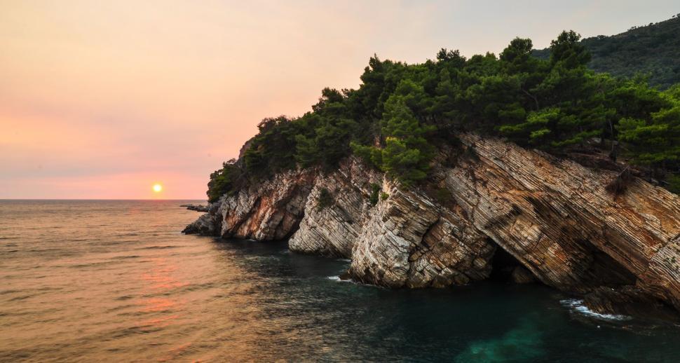 Free Image of Massive Rock Formation in the Middle of the Ocean 