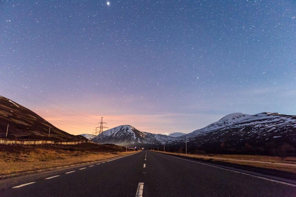 Free Image of Long Road Leading to Background Mountain 