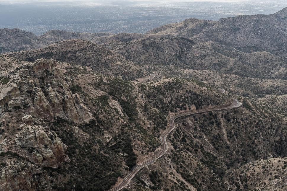 Free Image of A Winding Road Through a Mountain Range 