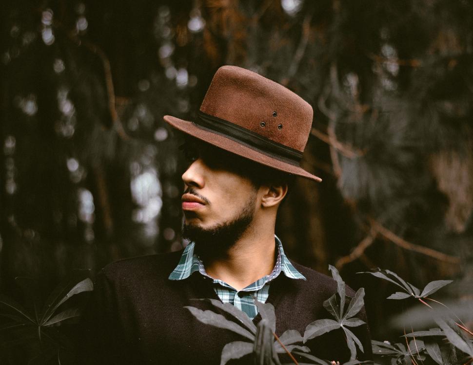 Free Image of Stylish Man Wearing a Hat and Vest 