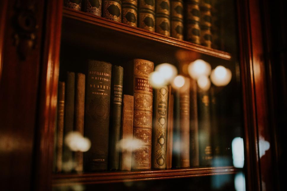 Free Image of Book Shelf Filled With Books 
