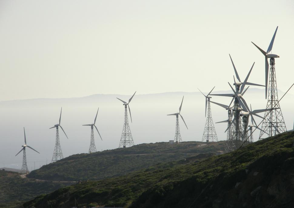 Free Image of Tarifa - wind turbine farm 