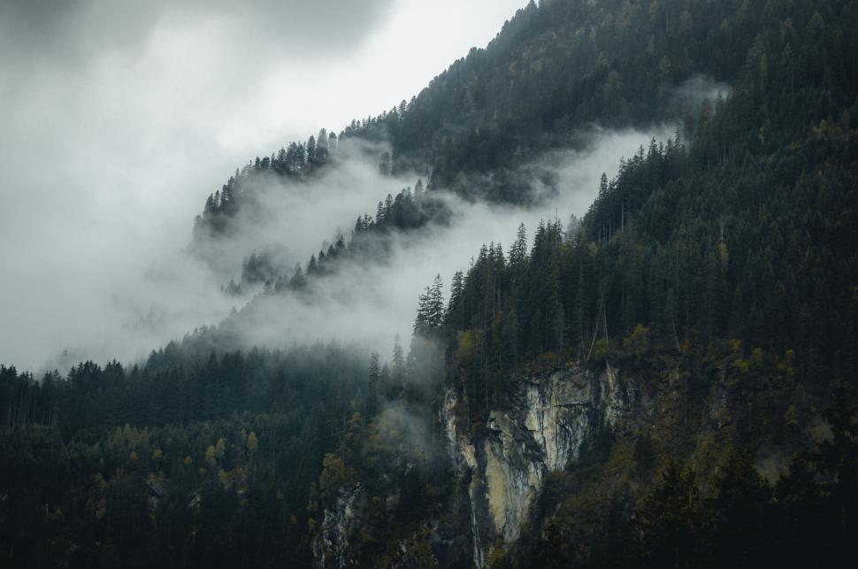 Free Image of Foggy Mountain Landscape 