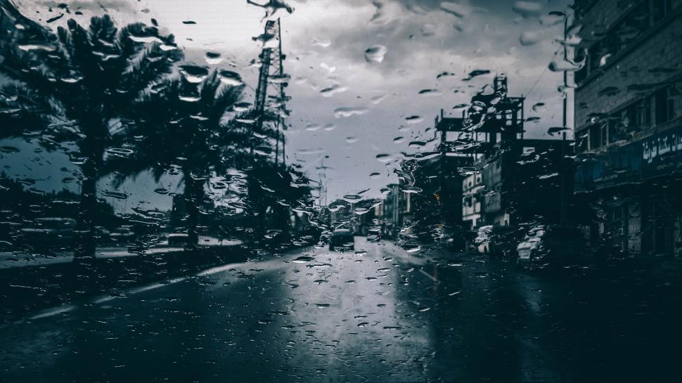 Free Image of City Street During Heavy Rainfall 
