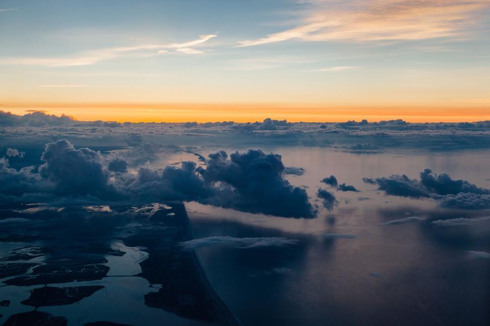 Free Image of A View of the Sky and Clouds From an Airplane 