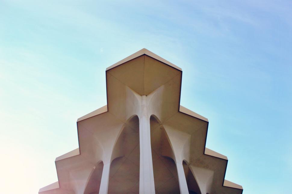 Free Image of Clock Tower With Blue Sky Background 
