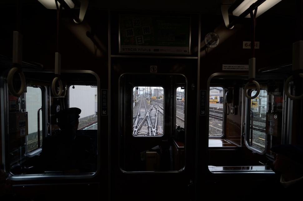 Free Image of Subway Car Interior in Black and White 