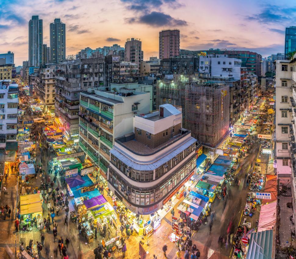 Free Image of Aerial View of City at Night 