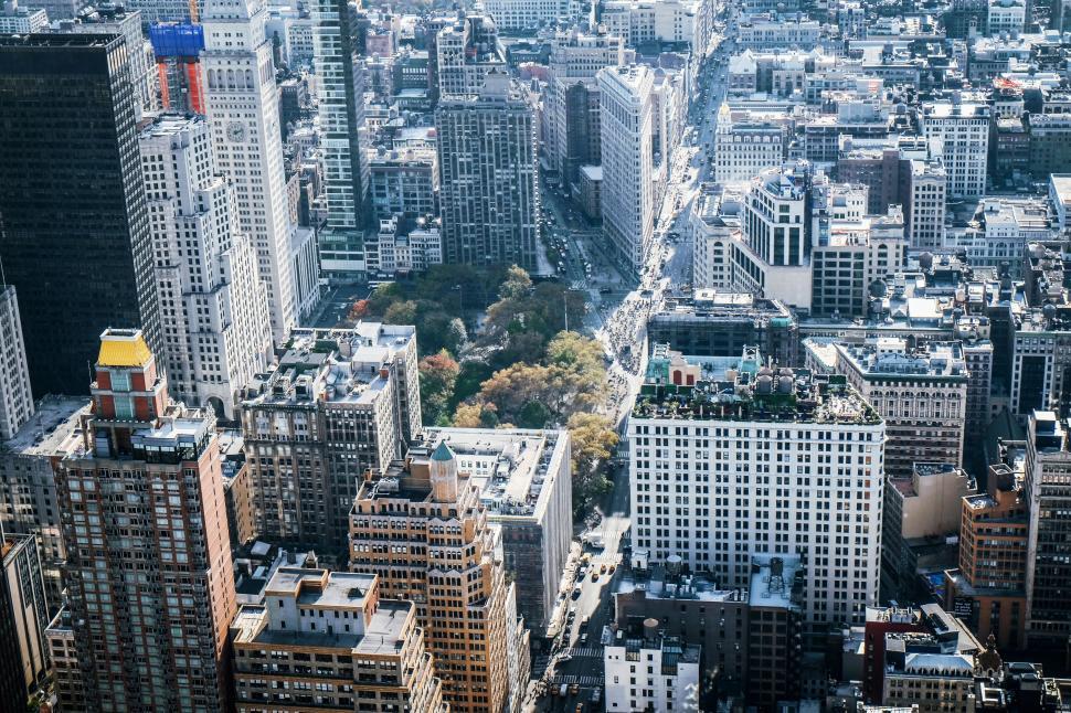 Free Image of Aerial View of a City With Tall Buildings 