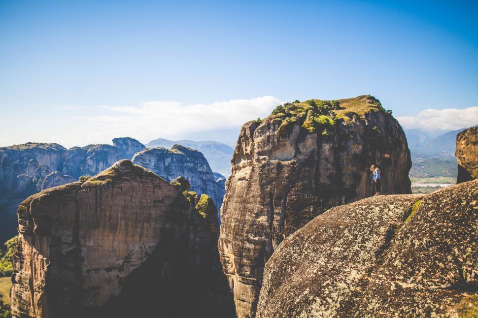 Free Image of Panoramic View of Mountains From Summit 