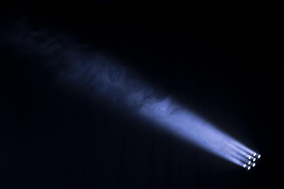 Free Image of Blue Light Shining in the Dark 