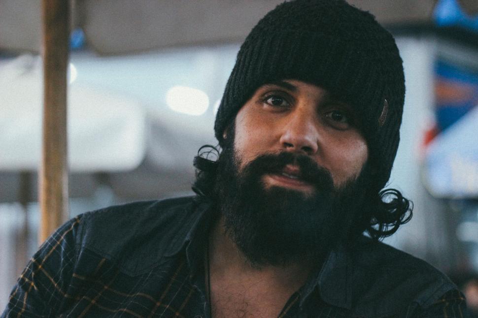 Free Image of Bearded Man in Black Hat 