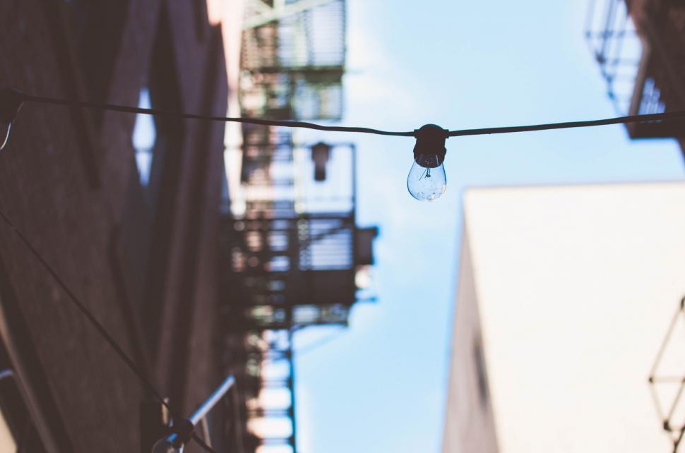 Free Image of String With Hanging Light Bulb 