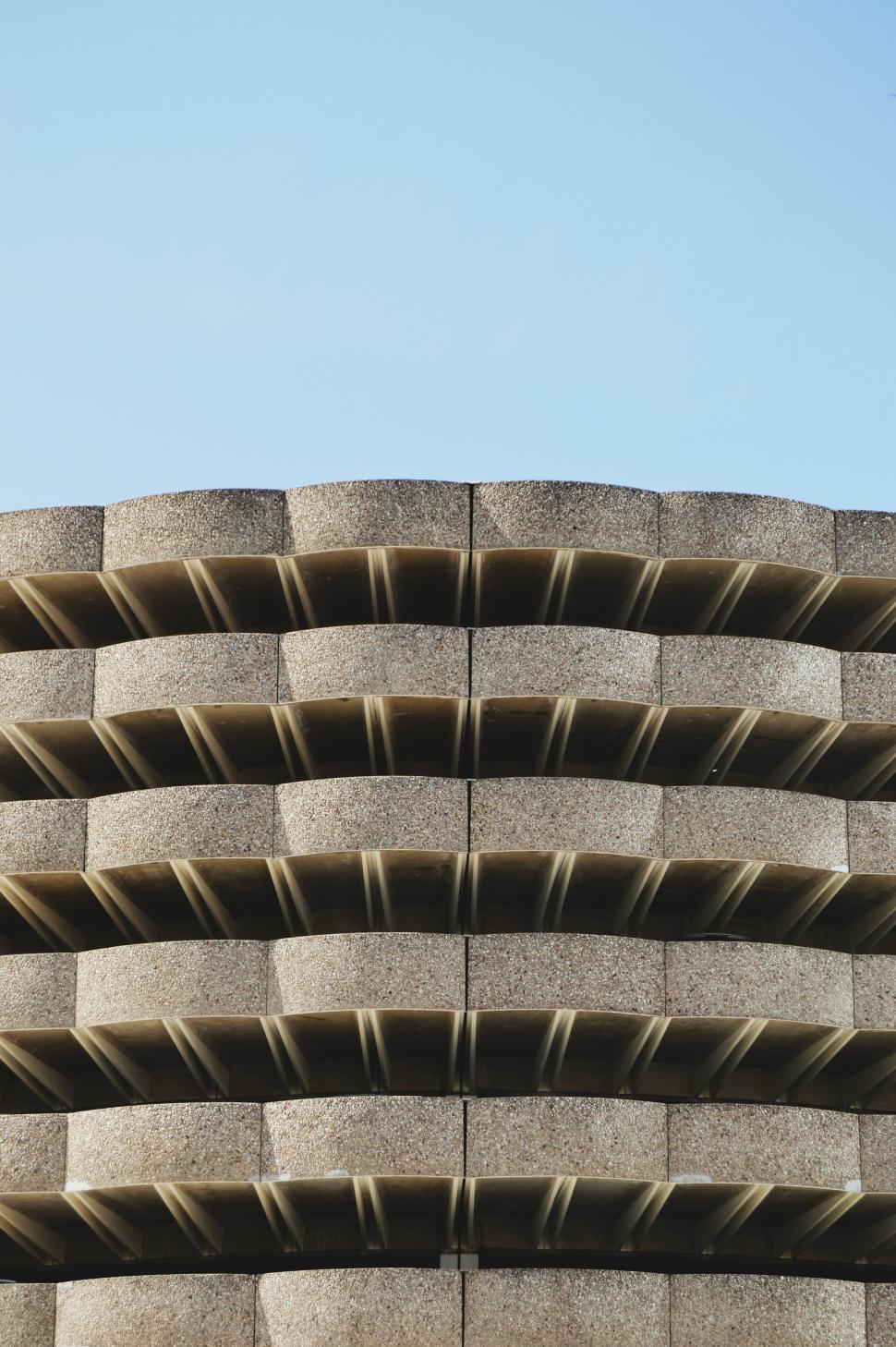 Free Image of Close Up of Concrete Block Building 