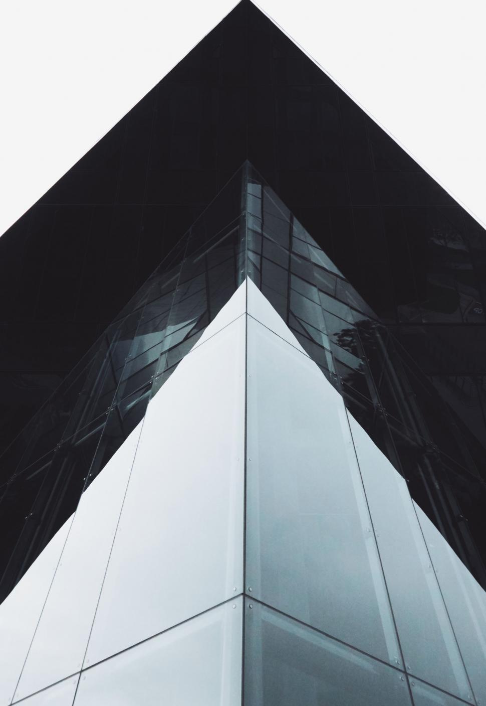 Free Image of Tall Building in Black and White 