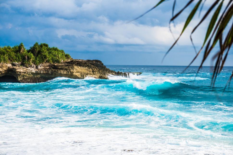 Free Image of View of the Ocean From a Beach 