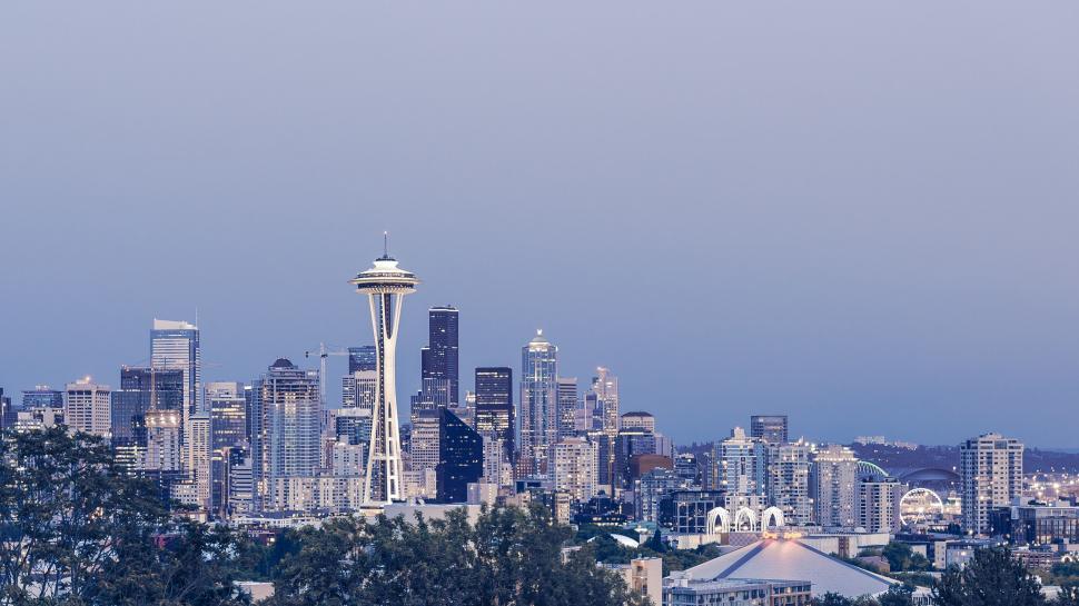 Free Image of A Panoramic View of a Modern Cityscape With Tall Buildings 