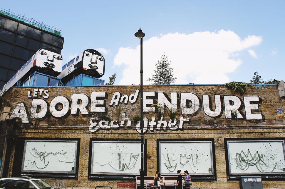 Free Image of Building Covered in Graffiti 