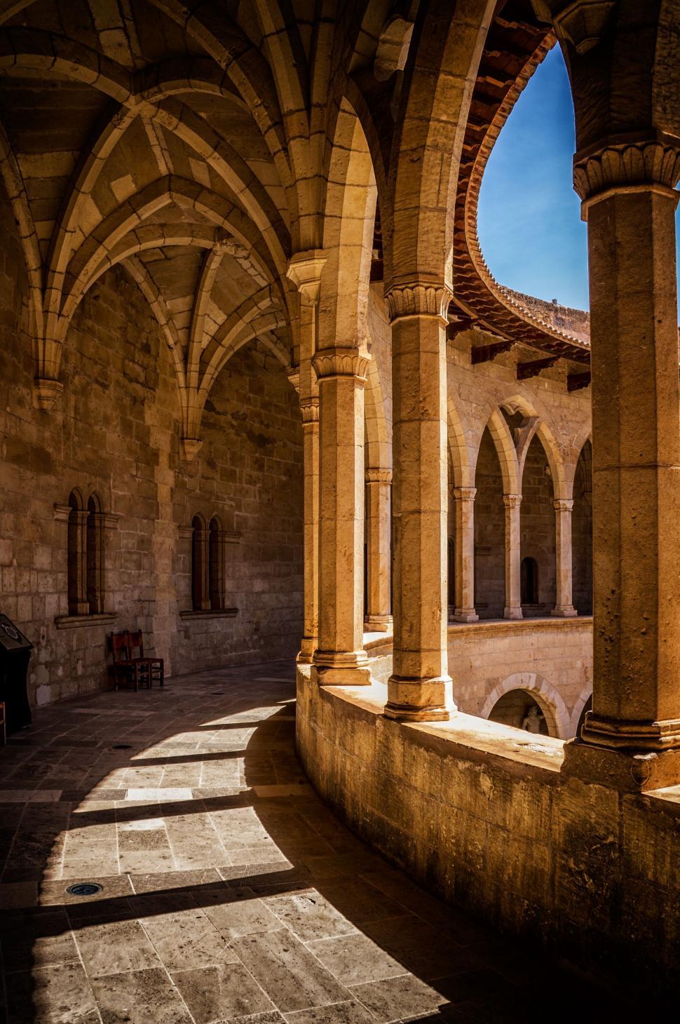 Free Image of Stone Building With Arches and Columns 