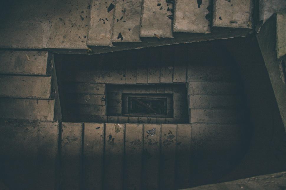 Free Image of A Monochrome Stairwell Ascending 