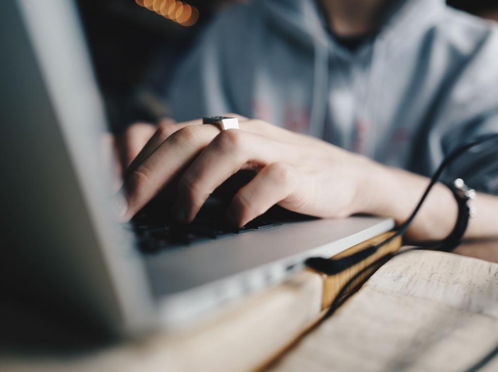 Free Image of Person Typing on a Laptop Computer 