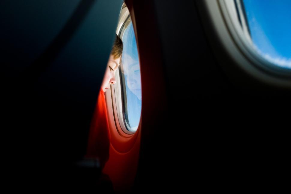 Free Image of Airplane Window View of the Sky 