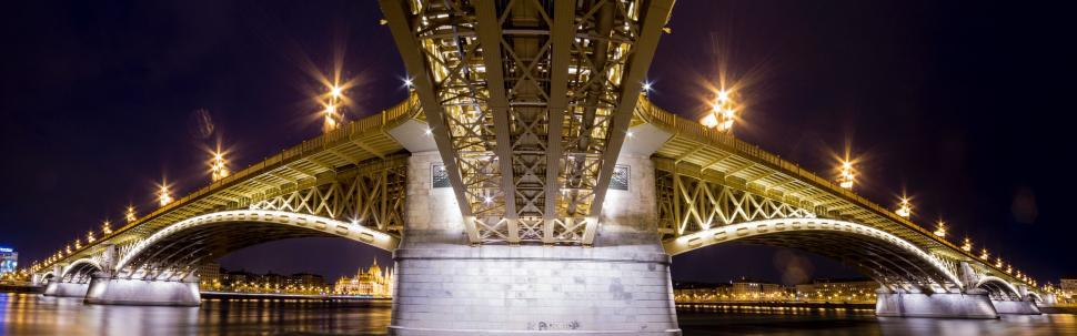 Free Image of Towering Bridge Spanning Across Water 