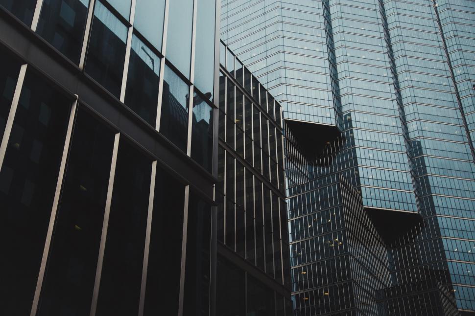 Free Image of Two Tall Buildings Standing Side by Side 