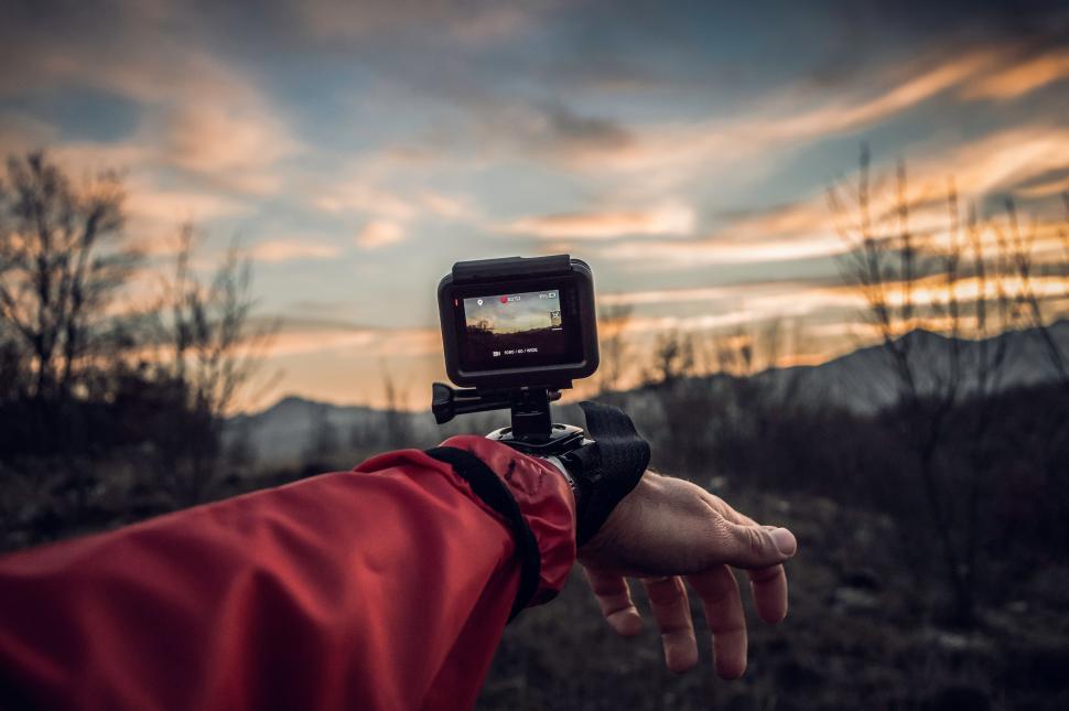 Free Image of Person Holding Camera Up to the Sky 
