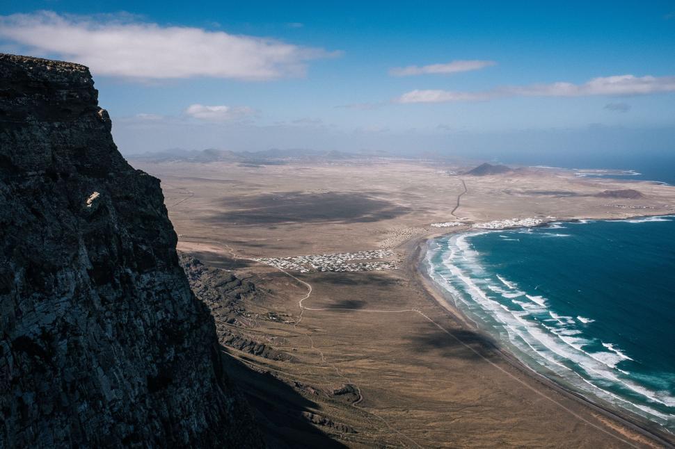 Free Image of Panoramic View of a Beach From High Point 