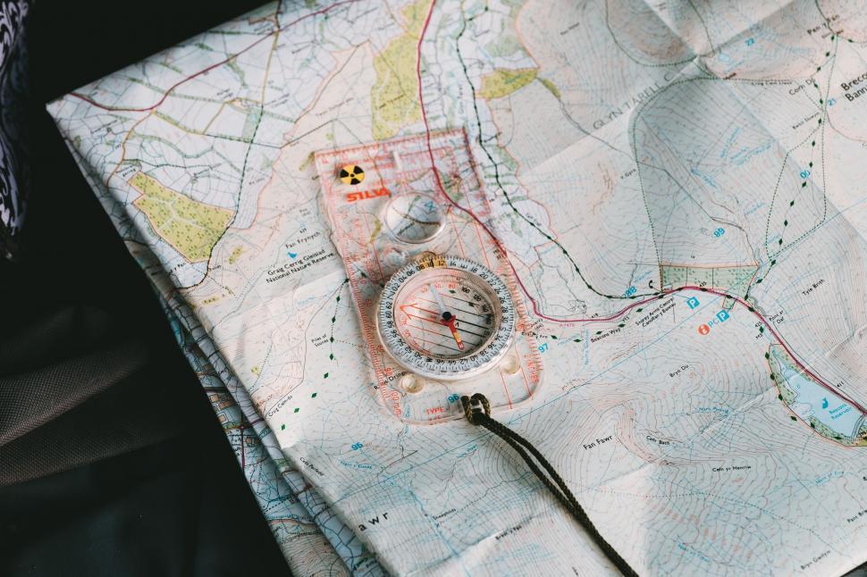 Free Image of Map on Bag 