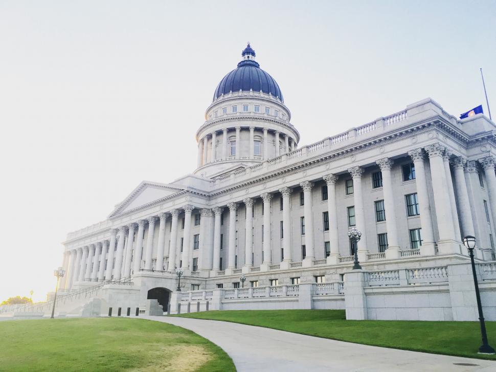 Free Image of White Building With Blue Dome 