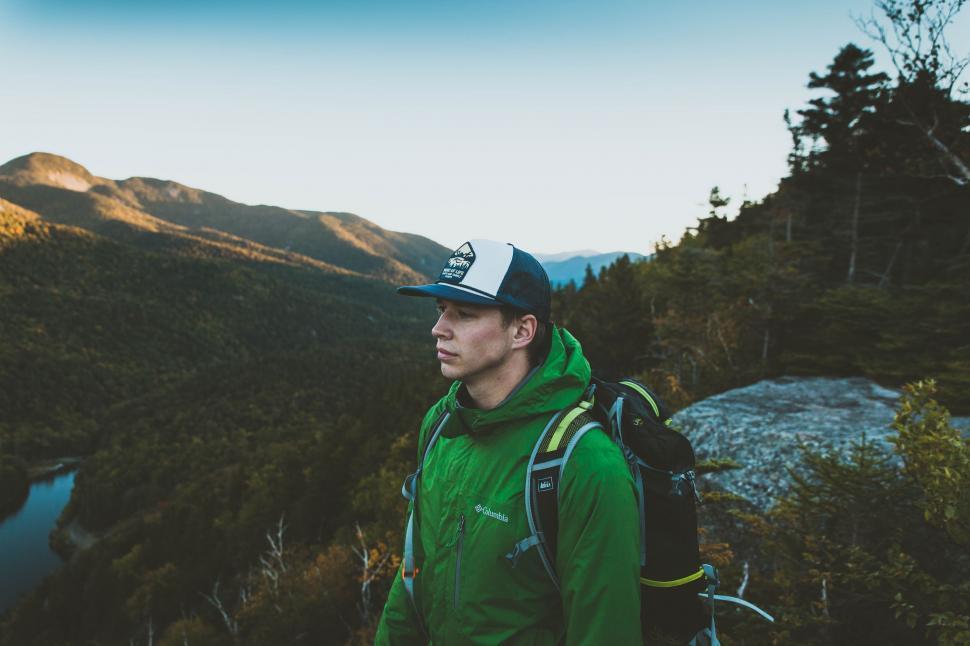 Free Image of Man Wearing Green Jacket and Black Hat 