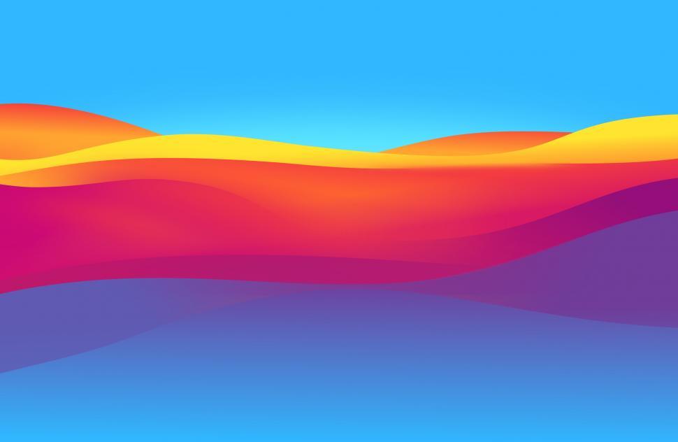 Free Image of Wavy Colorful Background - Abstract Pattern 