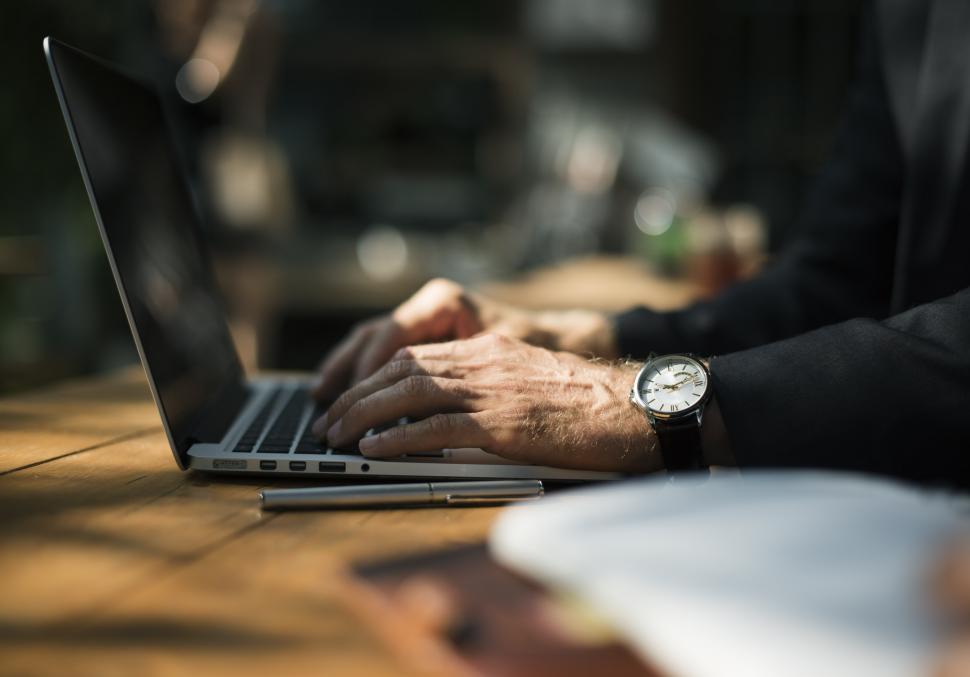 Free Image of Person Typing on Laptop Close Up 