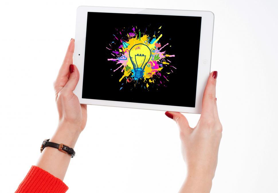 Free Image of Explosion of Ideas - Person Generating Ideas - Tablet 