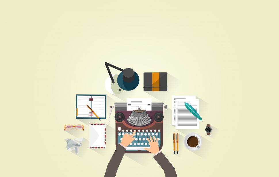 Free Image of Writer Typing - Typewriter - Work Desk - Author 